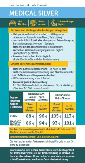 Heilbad / Kupele Dudince in der Slowakei, Preise 2026-2
