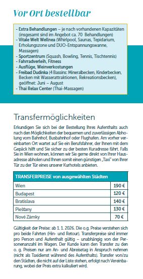 Heilbad / Kupele Dudince in der Slowakei, Preise 2026-7