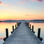 Seehotel Rust, Sonnenuntergang Steg, FC Seehotel Rust