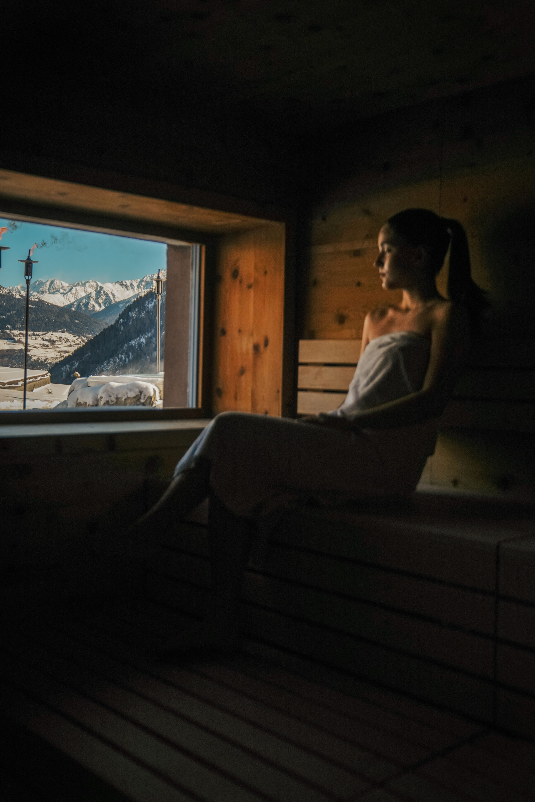 Tuberis, Winter, Sauna mit Dame, FC Tuberis